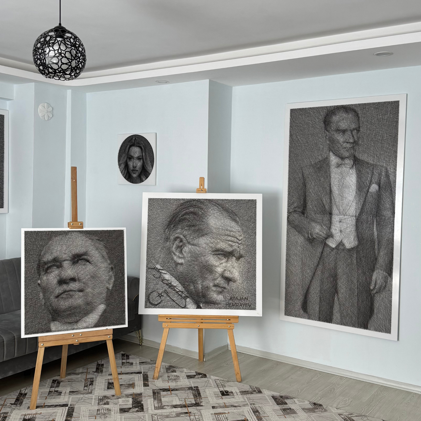 Ulu Önder Mustafa Kemal Atatürk Tablosu 75x75cm