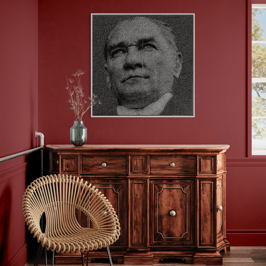 Ulu Önder Mustafa Kemal Atatürk Tablosu 75x75cm