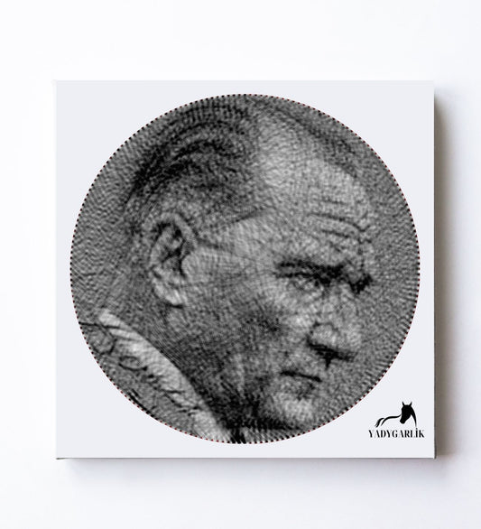 🖤 50×50 cm Ulu Önder Mustafa Kemal Atatürk Filografi Tablosu